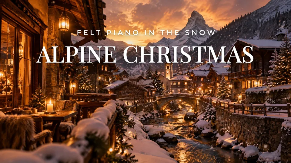Alpine Village Christmas ❄️ Soft Felt Piano for Sleep & Reading