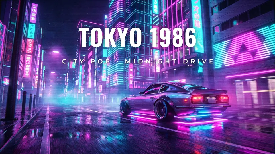 Tokyo 1986 Midnight Drive 🌧️ Dreamy Synthwave & Analog Synths